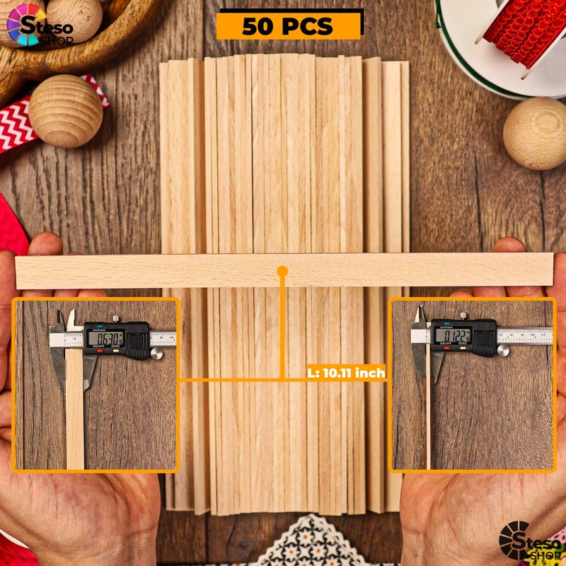 StesoSHOP Wooden Craft Sticks Premium Quality - Hardwood Paint Stir Sticks - Wood Paint Sticks for Crafts - Popsicle Craft Wood Strips - Worked Perfect and Greatâ€¦ - Image 5